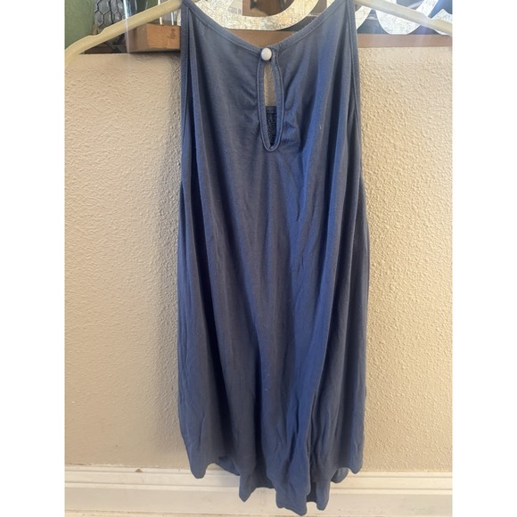 Bluetime Size Small Women's Top Blue Lace Top Sleeveless Summertime Trendy #89 - Picture 2 of 11